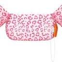 HeySplash Swim Vest for Kids, Toddler Pool Floaties Fit 22-55 Lbs, Swimming Vest with Adjustable Strap, Swim Jacket Water Wings Arm Floats, Puddle Beach Boat Jumper for Boy Girl Age 2-5, Pink Leopard