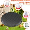 Metal Chicken Water Heater for Winter, 11'' Chicken Waterer Heater Base for 1-5 Gallon Metal or Plastic Poultry Waterer, Outdoor Eletric Poultry Water Heaters for Chicken Turkey Goose Duck Drinker