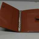 Antner A5 Binder 6 Ring Refillable Notebook Planner Cover for A5 Refill Paper, PU Leather Small Binder Budget Planner Photocard Holder Loose Leaf Personal Organizer with Magnetic Buckle, Brown