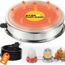 Small Chicken Water Heater Base, Suitable For 3Gal Or Smaller Metal/Plastic Chicken Waterer, Automatic Temperature Control, Against Dry Heating and 8.2 Ft Power Cord