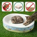 Soccer Cat Scratcher Bed, No-Mess cat Scratching pad, No shed Cat beds and Scratch pad for Cats, Plant Fiber Mess Free cat Scratch Furniture Protector, Stop Cats Eating Paper Craps