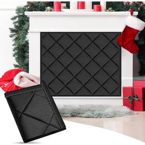 Magnetic Fireplace Cover for Energy Saving, Magnetic Fireplace Blanket for Iron Fireplace Frame Keep Drafts Out Stops Heat Loss Fireplace Screen fit for 39" W x 32" H