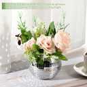 Jinei 24 Pcs Disco Vases Bulk Silver Mirror Disco Ball Flower Glass Ball Planter Candle Holder Glass Vase for Wedding Table Centerpieces Bedroom Office Birthday Decoration (3" X 4")