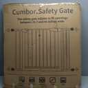 Cumbor 29.7-46" Baby Gate for Stairs, Mom's Choice Awards Winner-Auto Close Dog Gate for the House, Easy Install Pressure Mounted Pet Gates for Doorways, Easy Walk Thru Wide Safety Gate for Dog, Brown