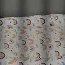 JIFTOK Baby Nests Lounger for Newborn, Snuggle Sleeping Bassinet for 0-24M, Breathable Portable Co Sleeping Bed, Baby Essentials Adjustable Infant Soft Cotton Loungers for Home & Travel -Rainbow Size 90*50cm