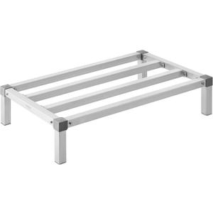 VEVOR Aluminum Dunnage Rack, 36 x 20 Commercial Food Floor Rack, 8 Off The Floor, 1000 lbs Capacity All-Welded Aluminum Storage, for Storage in Restaurants, Kitchens, Garages and Vehicles