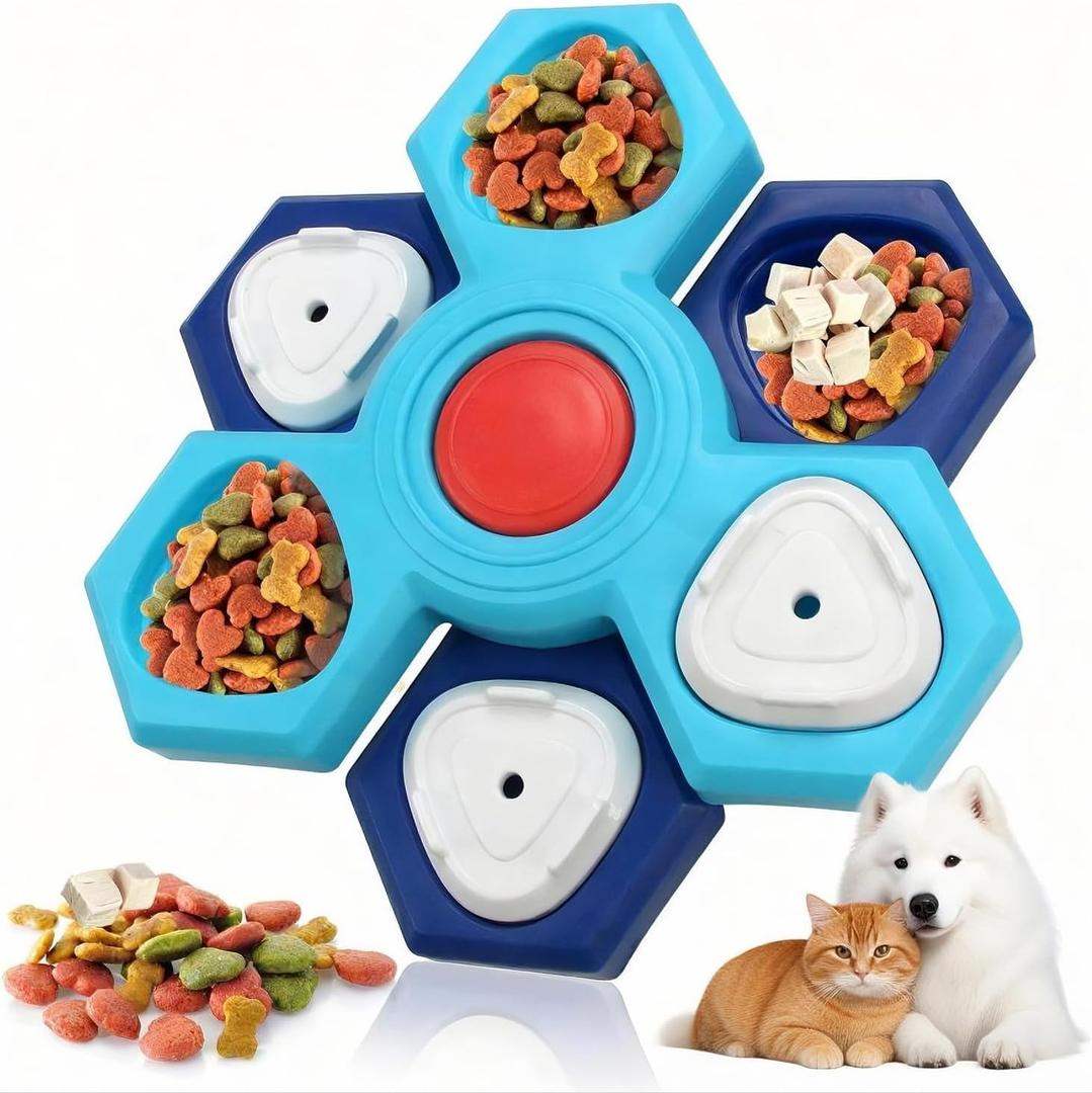 Dog Slow Feeder - Interactive Dog Food Puzzle Toy, Treat Maze Game for Dogs & Cats, Mental Stimulation & Boredom Relief, Adjustable Difficulty Pet Enrichment Toy (Two Layers)