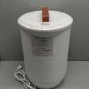 SAMEAT Heated Towel Warmers for Bathroom - Large Towel Warmer Bucket, Wood Handle, Auto Shut Off, Fits Up to Two 40"X70" Oversized Towels, Best Ideals (White)