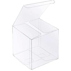 XP-ART 30 PCS Clear Favor Boxes,4 x 4 x 4 inch Plastic Clear Gift Boxes for Wedding,Birthday,Easter Mother's Father's Day Party,Caja Transparente Para Regalo (1 Count (Pack of 30))
