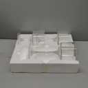 MyGift 3-Piece Clear Glass Apothecary Candy Jar Set with Lids  Decorative Party Display Containers for Wedding Centerpieces, Dessert Tables, Kitchen Counter Storage, and Bathroom Dcor