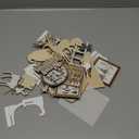 Shellwei 20 Pcs Neutral Christmas Tiered Tray Decor Rustic Winter Tiered Tray Farmhouse Christmas Decoration Xmas Trees Gnome Elk Snowflake Wooden Signs for Home Table Shelf