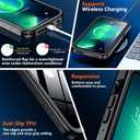 for iPhone 13 Pro Waterproof Case with Built-in Screen Protector, IP68 Rating, 360 Full Body Protection, Shock-Proof and Dust-Proof, Black