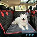 Dog Car Seat Cover for Back Seat with Soft Blankets, New Upgraded Waterproof Dog Hammock with Mesh Window, Wear-Resistant Hard Bottom Back Seat Holds 500 lbs, 63"x52"Size Fits Cars, Trucks, SUVs
