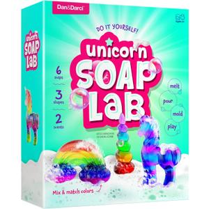 Dan&Darci Unicorn Soap Making Kit - Girls Easter Crafts DIY Project Age 6+ Year Old Kids - Unicorn Girl Gifts - Science Activity Teenage Gift - Make Your Own Soap - Craft Toys Ages 6 7 8 9 10 11 12