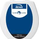 Bemis 730SLEC Slow Close Toilet Seat, Easy Clean Hinges and Durable Plastic Seat, Made in USA, Round, White