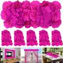 Artificial Flower Arch 12 Pack Red Floral Swags for Wedding Dcor, Elegant Faux Flowers Arrangement for Archways Party Backdrop (6, Bright Pink)