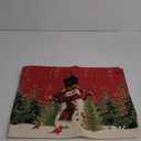 Christmas Placemats Kit 12X18 Inch Seasonal Christmas Holiday Table Mats Washable Table Mats Set of 6