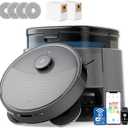 Lefant Robot Vacuum and Mop, 20000Pa Suction,90-Day Self-Emptying, Obstacle Avoidance,5200mAh Battery，Auto Mop Washing&Drying, All-in-One for Pet Hair Carpet, 5G WiFi Alexa/APP/iWatch Control, M3 Max