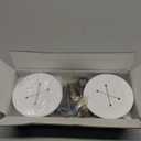 in Wall Cable Management Kit, Slim TV Wire Hider Kit for Wall Mounted TV, 2 Pcs Pass Through with Hole Saw for Network, HDMI, Speaker Cables, Coaxial, White