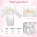 Frerdui 8Pcs Bridal Shower Gift, Bride to Be Gifts, Bridal Shower Gifts for Bride to Be, Gift Box Sets Bridal Silk Robes Tumbler Cup Mug Jewelry Tray, Wedding Engagement Gift for her(M)
