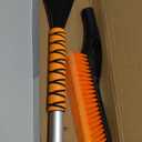 EcoNour 27" Aluminum Ice Scrapers for Car Windshield | Car Snow Scraper Window and Snow Brush with Ergonomic Foam Grip Winter Accessories (Orange)