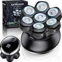 Anpress Head Shavers for Bald Men Electric Rotary Shaver with 7D Magnetic Head IPX7 Wet/Dry Mens Cordless Shaver Bald Razor with LED Display  Travel Lock, Rechargeable Head Shavers for Men Gift