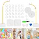 Bazen 8.2ft & 6ft Balloon Arch Kit Free Bending Shape Half Balloon Arch Stand with Base Floor Balloon Garland Stand Arch Frame Backdrop Stand for Wedding Baby Shower Birthday Yard Lawn Decorations