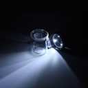 Magnifying Viewing Jar with LED Light, Airtight Transparent Glass Storage Jars, Rechargeable LED Lit Lid Container (White)