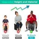 2026 Upgraded XL Portable Toilet for Adults,Tall Camping Toilet with Lid and Convenient Carry Bag, Portable Potty for Camping, Hiking, Car Travel,Truck, RV, Boating, Road Trips, Beach (Black, 16.5''H)
