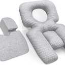 Face Down Pillow After Eye Surgery, BBL Pillow After Surgery Stomach Sleeping Pillow, Home Massage Pillows Faces Down with Memory Foam and Removable Cover