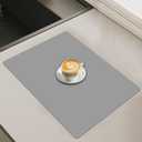 23.6"x15.7" Silicone Mats for Kitchen Counter, Non-Slip Heat Resistant Countertop Protector, Waterproof Silicone Craft Mat for Kitchen Island, Light Gray