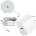 Magnetic Wireless Charger iPhone,Wireless Mag Safe Charger Magnetics Charger Pad USB C Charging Block and 10FT Mag-Safe Magnetic Chargers for iPhone 17 Pro Max/17 Air/16/15/14 Pro,AirPods Pro 3