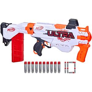 Nerf Ultra Focus Motorized Blaster, 10 AccuStrike Ultra Darts, Clip, Stock, Compatible Only with Nerf Ultra Darts