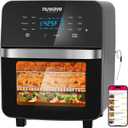 Nuwave Brio 15.5Qt Air Fryer Oven with Plug-In Grill, XL Family Size, 10-in-1, Air Fry, Grill, Rotisserie, Even & Crisp Cooking, 50425F, 1800W