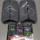 Silicone Air Fryer Liners 10QT, Reusable Airfryer Basket Liners Rectangular for Ninja DZ550/DZ401, 2Pcs 5QT Large Air Fryer Accessories,Replacement Basket Insert with Magnetic Cheat Sheet (2 Pcs Grey) (8.46 x 5.9 inch (10 QT))