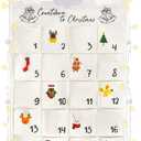 Advent Calendar 2024, Hanging Advent Calendar with Pockets Countdown to Christmas with String Lights Timer, 5.1 * 2.23ft Empty Advent Calendars to Fill Fabric Holiday Christmas Decorations