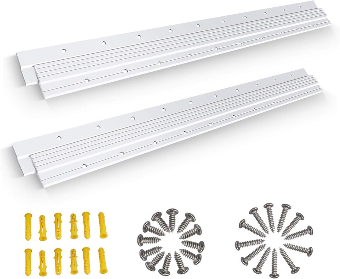 French Cleat 30 inch, 2 Pairs Heavy Duty Aluminum Z Clips/Bar Hanger Interlocking Wall Mounting Bracket Hardware Kit for Hanging Mirrors, Picture, Shelf, Headboard, Cabinet, Whiteboard, Art, Frames