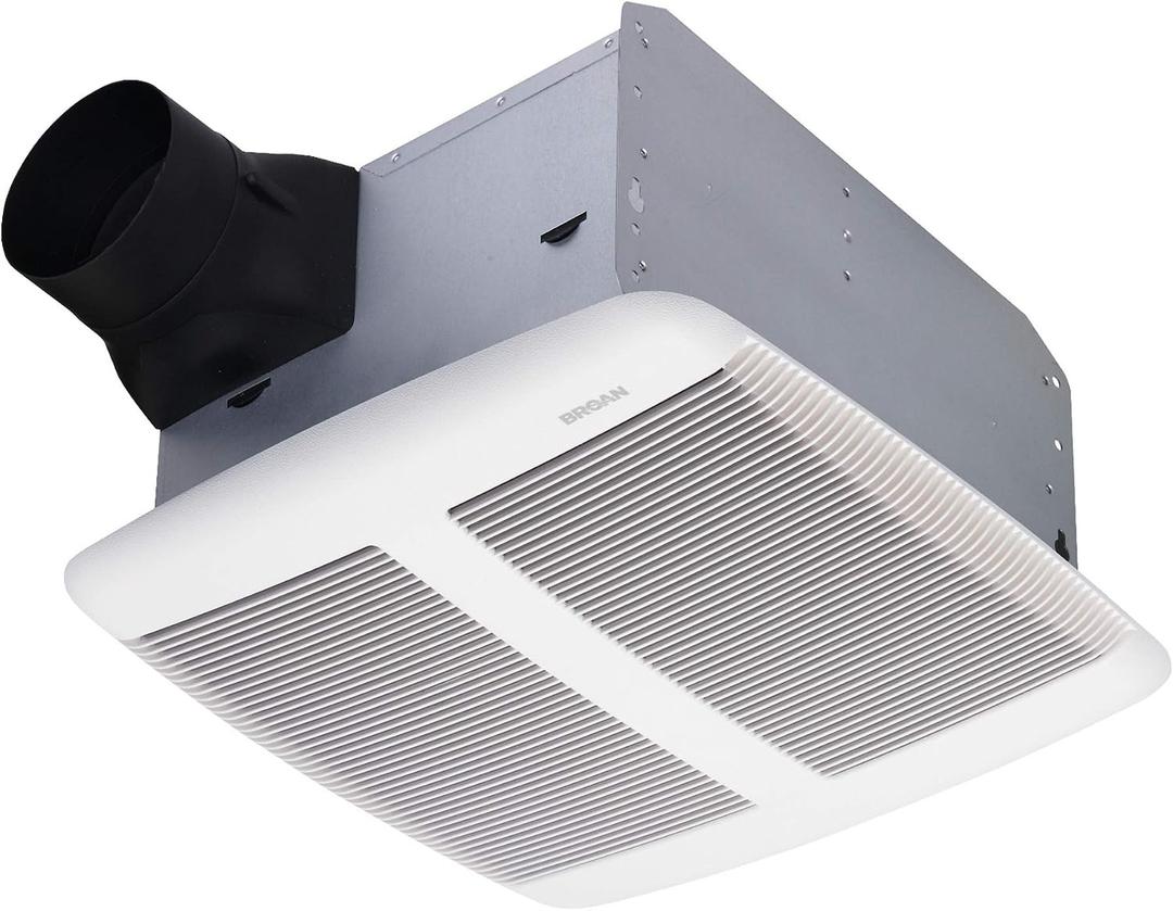 Broan-NuTone SPK110 Bluetooth Speaker Ventilation Fan, ENERGY STAR Certified, 110 CFM, 1.0 Sones, White, Standard