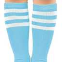 Zando Toddler Soccer Socks Breathable Athletic Socks for Boys & Girls (Blue, M)