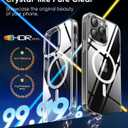 5 x SUCGLES for iPhone 15 Pro Max Case with MagSafe, N56 Strong Magnet, 12FT Drop Protection, Anti-Yellowing, Magnetic Slim Phone Case for Apple 15 Pro Max (Crystal Clear)