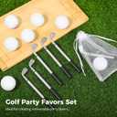 Mini Golf Club Ballpoint Pens Set 78 Pcs - Including 24 Golf Ballpoint Pens, 24 Golf Stress Ball, and 30 Organza Bags, Golf Club Props, Funny Golf-Themed Party Decorations, Sports Party Supplies