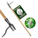 Grampa's Weeder - The Original Stand Up Weed Puller Tool with Long Handle - Made with Real Bamboo & 4-Claw Steel Head Design - Easily Remove Weeds Without Bending, Pulling, or Kneeling.