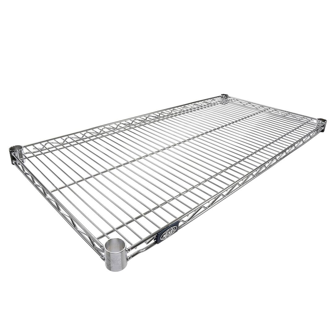 Nexel Additional Wire Shelf for Wire Shelving Units, 600-800 lb Capacity, 14"W x 42"L, Chrome Finish