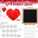 Ceenna Will You Be My Girlfriend Romantic Sign with LED Candles and Artificial Rose Petals, 10 x 10 Inch DIY Felt Letter Wood Board Sign with Lights for Valentine's Day Anniversaries Party Decor