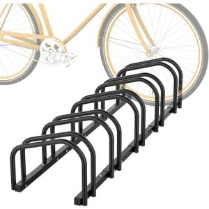 WALMANN 5 Bikes Floor Bike Stand, Bike Parking Rack Garage Bike Storage Stand Indoor/Outdoor 22-28" Wheel Stand, Max. Tire Width 2.1"