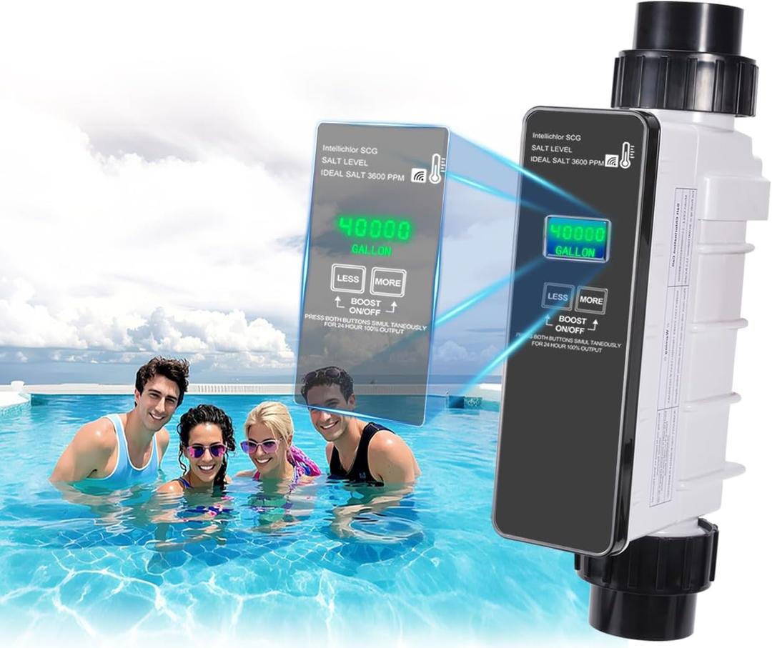 IC40 Pool Salt Cell Replacement Fit for Pentair Intellichlor IC40 (Replaces 520555) - 40K Gallon Saltwater Chlorinator System for Inground Pools - Pool Chlorine Generator