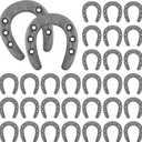 Gisafai Pack 1.77 x 2 Inch Cast Iron Horseshoe for Crafts or Decor Western Theme Wall Decor Mini Older Iron Horseshoes for Wall Hung Durable Horseshoe for Good Lucky Party Favor Decoration