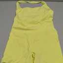 OMKAGI 2 Piece Workout Sets for Women Halter Sports Bra Tank Gym Biker Shorts Outfits (Large, Baby Yellow)