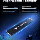 Acer Predator GM7 1TB SSD: M.2 2280 PCIe Gen 4 x4 NVMe 2.0, Read Speed Up to 7400 MB/s, Internal PC Solid State Drive for Laptop, Desktop and PS5 - BL.9BWWR.118