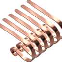 6 Pack Christmas Stocking Holders Mantel Stocking Hanger Holder Christmas Decoration Supplies (Rose Gold)
